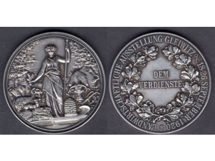 GLEIWITZ. Landwirtschaftliche Ausstellung Gleiwitz. 1920. Dem Verdienste.