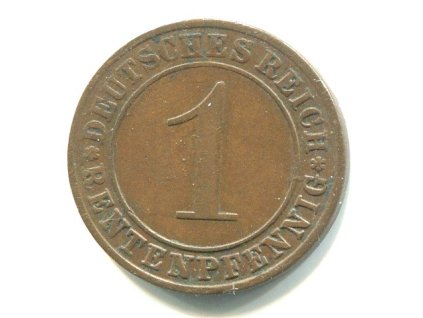 NĚMECKO. 1 Reichspfennig 1923/A.