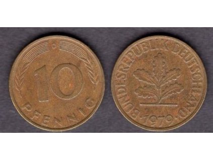 NĚMECKO. 10 pfennig 1979/D.