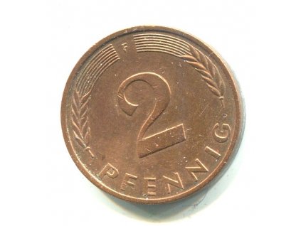 NĚMECKO. 2 Pfennig 1982/F.