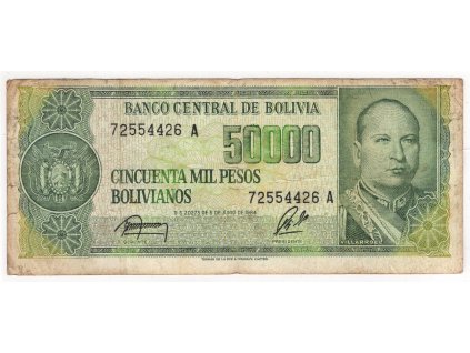 BOLÍVIE. 50.000 pesos. 5.6.1984.