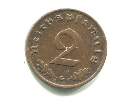 NĚMECKO. 2 Pfennig 1939/G.