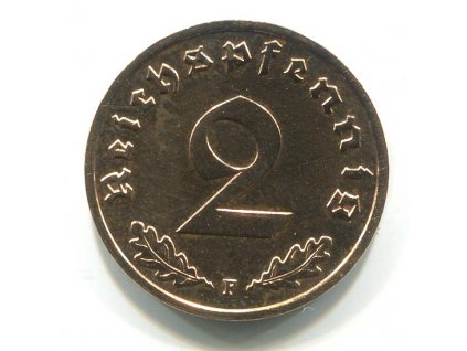 NĚMECKO. 2 Pfennig 1938/F.