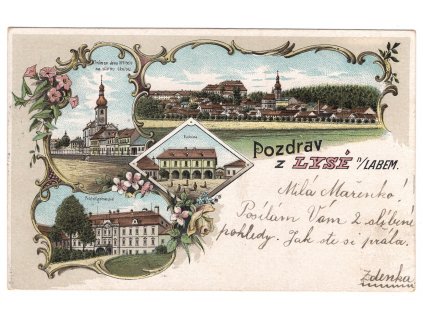LYSÁ nad Labem. 1899. Litografie.