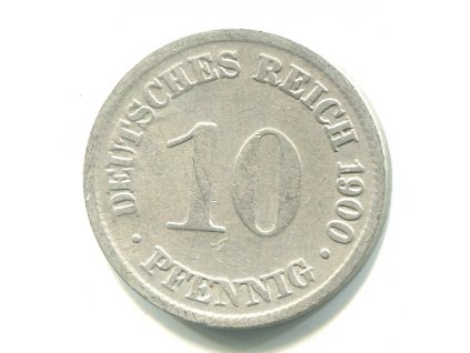 NĚMECKO. 10 Pfennig 1900/D.