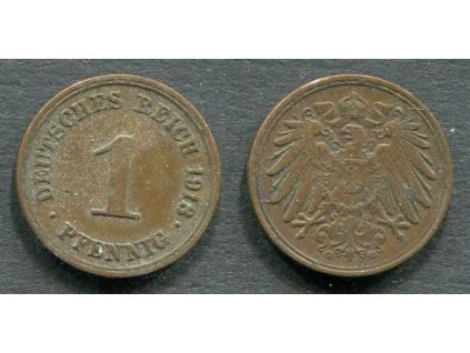 NĚMECKO. 1 Pfennig 1913/G.