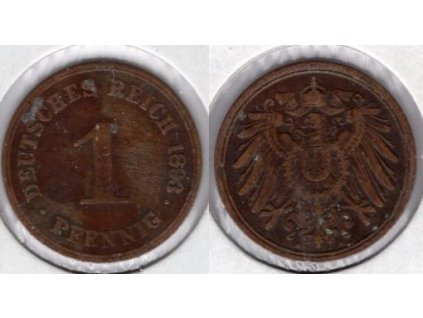 NĚMECKO. 1 Pfennig 1893/A.