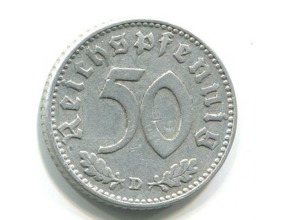 NĚMECKO. 50 Pfennig 1935/D.