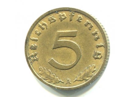 NĚMECKO. 5 Pfennig 1937/A