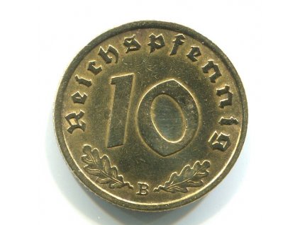 NĚMECKO. 10 Pfennig 1939/B.