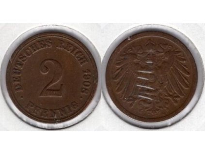 NĚMECKO. 2 Pfennig 1908/A.