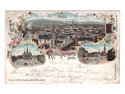 LIBEREC / Reichenberg. 1898. Litho.