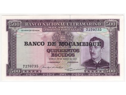 MOZAMBIK. 500 escudos 1967.