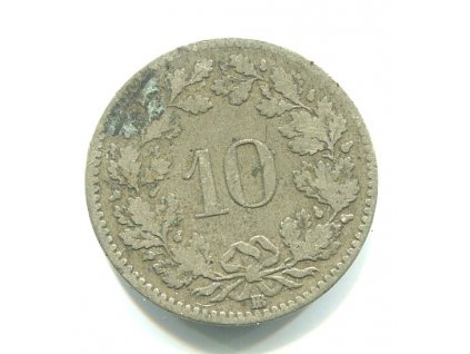 ŠVÝCARSKO. 10 Rappen 1850/BB.