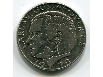 ŠVÉDSKO. 1 krona 1978. KM-852