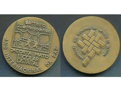 PORTUGALSKO. Medaile Bareiro, školství 1986.
