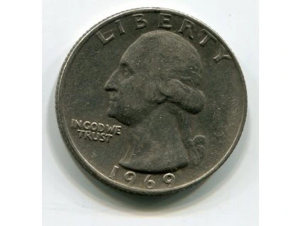 USA. 1/4 dollar 1969.