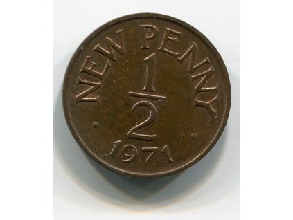 GUERNSEY. 1/2 penny 1971. KM-20