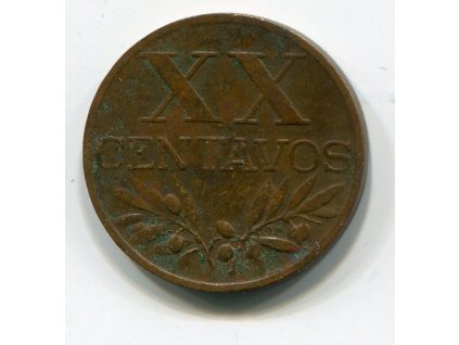 PORTUGALSKO. 20 centavos 1960.