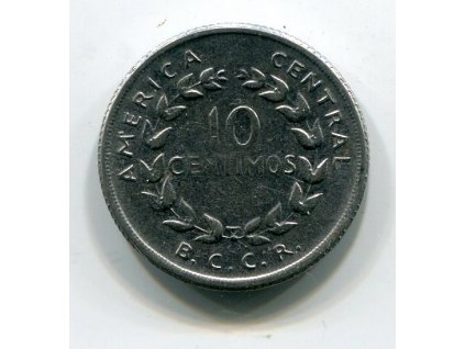 KOSTARIKA. 10 centimos 1958.