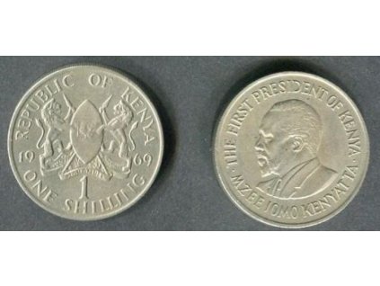 KEŇA. 1 shilling 1969. KM-14