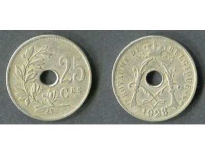 BELGIE. 25 centimes 1928. BELGIQUE.