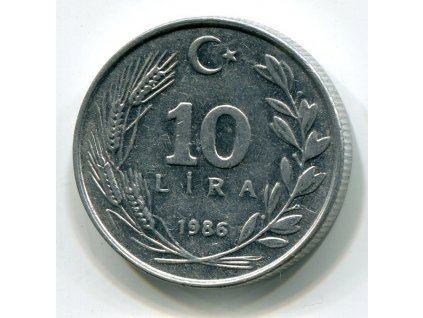 TURECKO. 10 lira 1986. KM-964