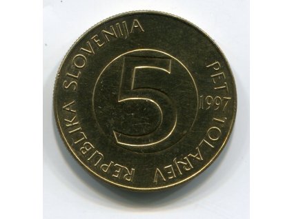 SLOVINSKO. 5 tolarjev 1997.