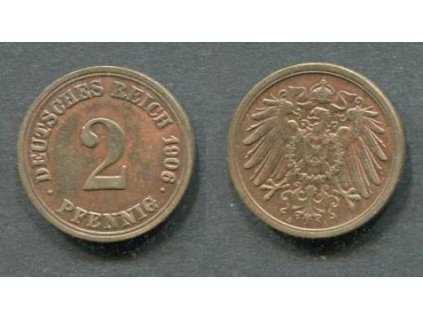 NĚMECKO. 2 Pfennig 1906/A. KM-16