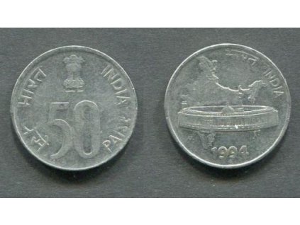 INDIE. 50 paise 1994. KM-69