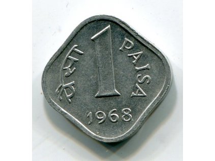 INDIE. 1 paisa 1968, b.zn.