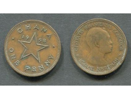 GHANA. 1 penny 1958. KM-2