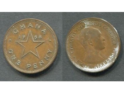 GHANA. 1 penny 1958. KM-2