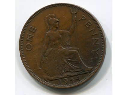 VELKÁ BRITÁNIE. 1 penny 1944. KM-845