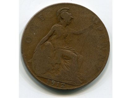 VELKÁ BRITÁNIE. 1 penny 1912. KM-810