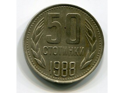 BULHARSKO. 50 stotinki 1988. KM-89