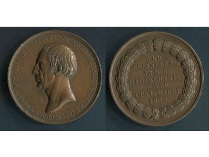František I. Úmrtní medaile 1835.
