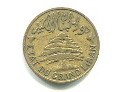 LIBANON. 5 piastres 1925. KM-5.2