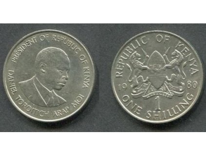 KEŇA. 1 Shilling 1980. KM-20