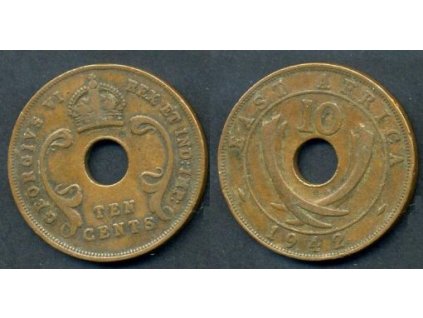 Východní Afrika. 10 cents 1942.