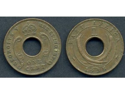 Východní Afrika. 1 cent 1935.