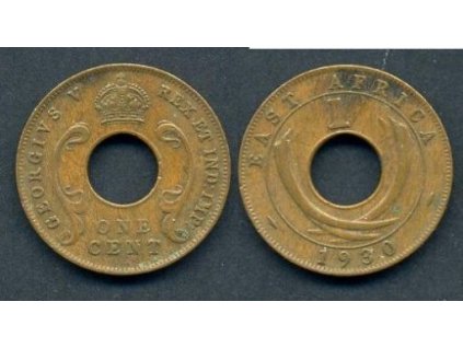 Východní Afrika. 1 cent 1930.