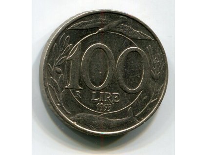 ITÁLIE. 100 lire 1993. KM-159