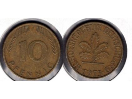 NĚMECKO. 10 pfennig 1973/J.