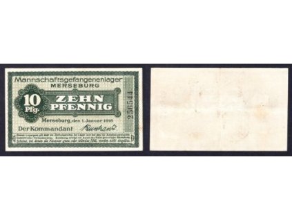 MERSEBURG. Zajatecký tábor. 10 Pfennig 1916.