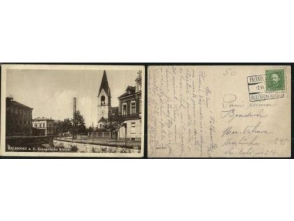 SOKOLOV. Falkenau. Evangelický kostel. 1935.