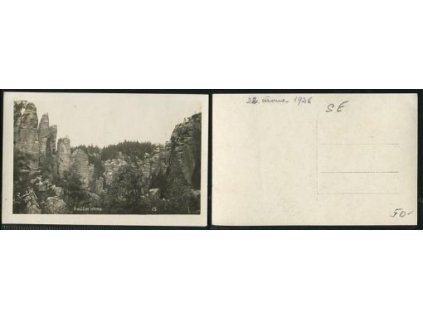 ČESKÝ RÁJ. Eviččin hrob. 1926.