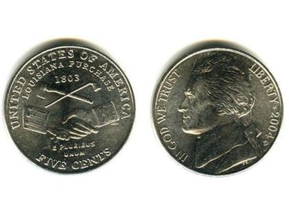 USA. 5 cents 2004/D. Louisiana Purchase 1803.