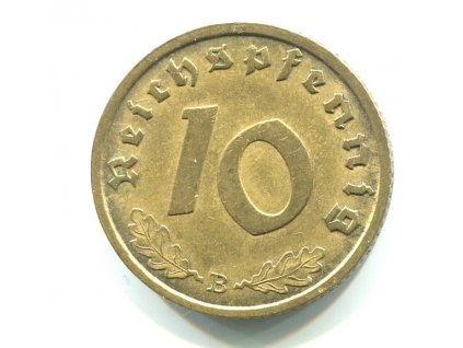 NĚMECKO. 10 Pfennig 1939/B.