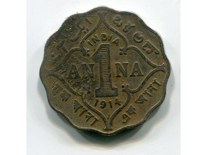 INDIE. 1 anna 1914, b.zn.